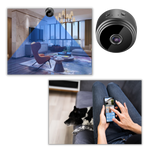 Compact Wi-Fi surveillance camera with motion sensor
