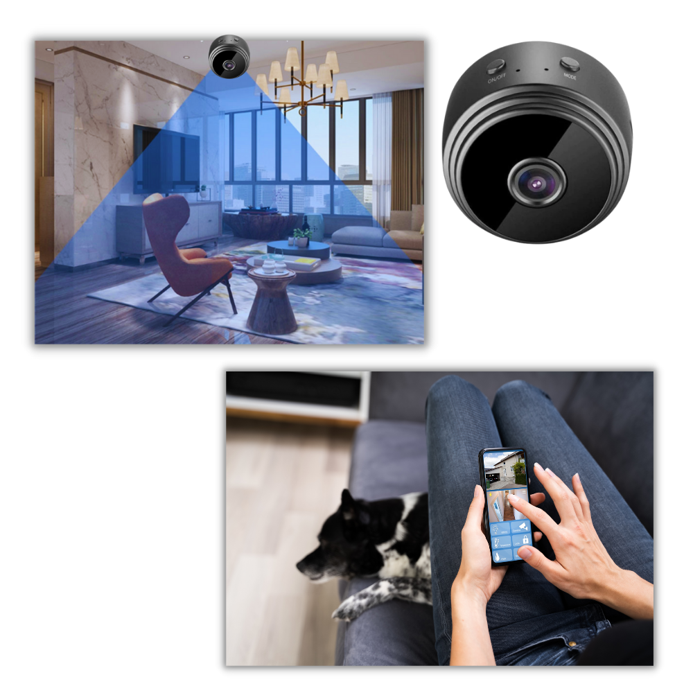 Compact Wi-Fi surveillance camera with motion sensor