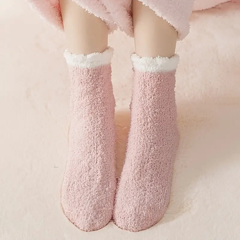 Gemütliche Winter-Socken für Damen | 5 Paar | Weiches Fleece