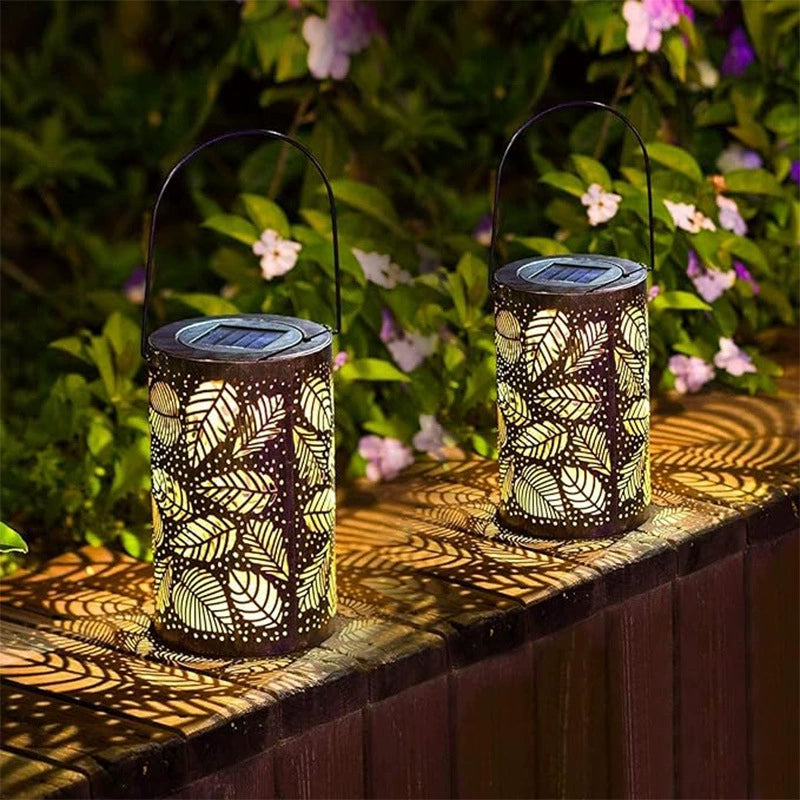 Solar Garden Lantern with Sunflower Motif