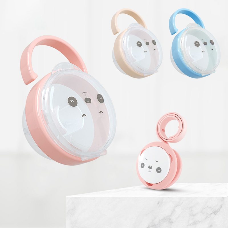 Cute bear design pacifier for babies with protective cap