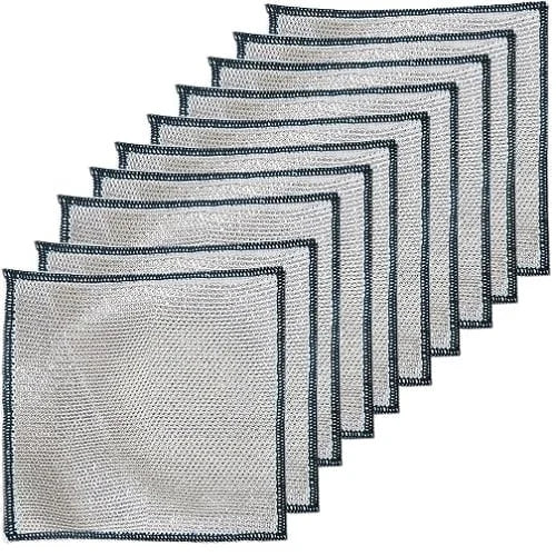 Double stainless steel scourer