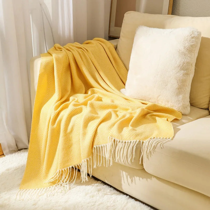 Elegant Cotton Blanket for Large Sofas by Voltyx