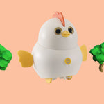 Children's toy with wobbly chicks