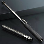 Stability-supporting cane for automatic self-defense