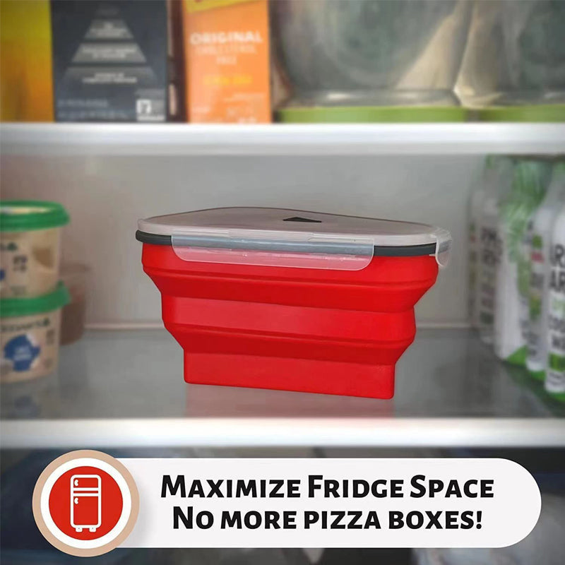 Collapsible airtight pizza container