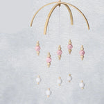 Beechwood baby mobile with stylish wooden beads