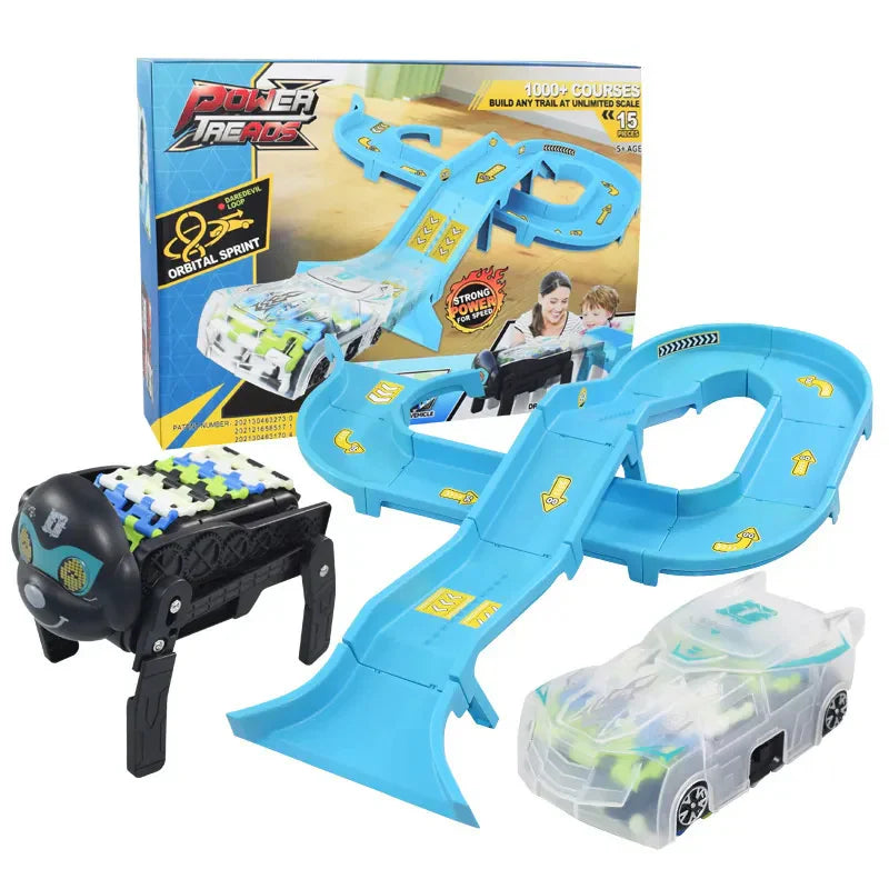 Race Track with Vehicles - Robot Game for Kids