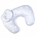 Nursing pillow for mothers with integrated baby head pillow
