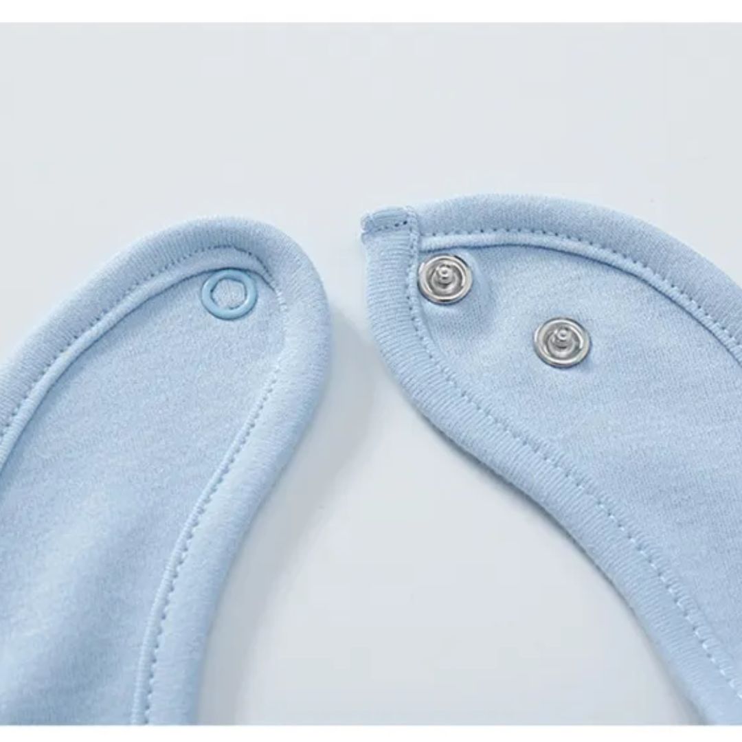 Absorbent Baby Bibs Made of Soft Cotton – Skin-Friendly with Snap Fastener