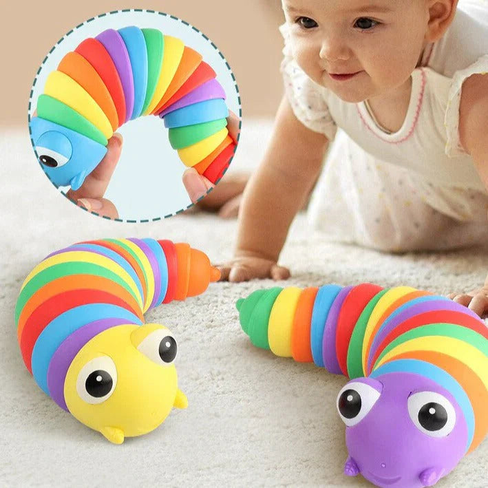 Caterpillar toy for children with sensory elements