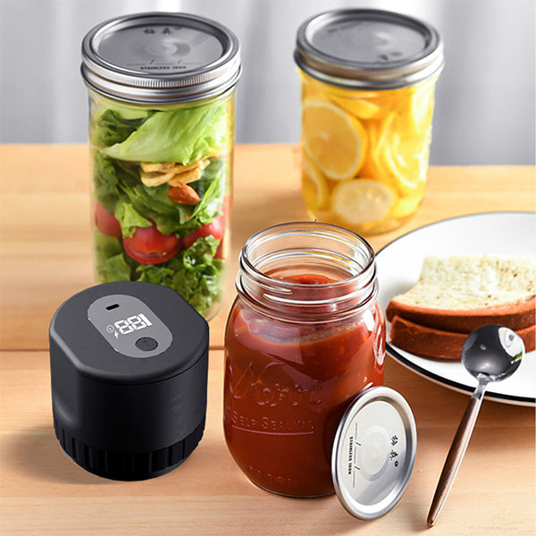 Electric vacuum sealer for canning jars