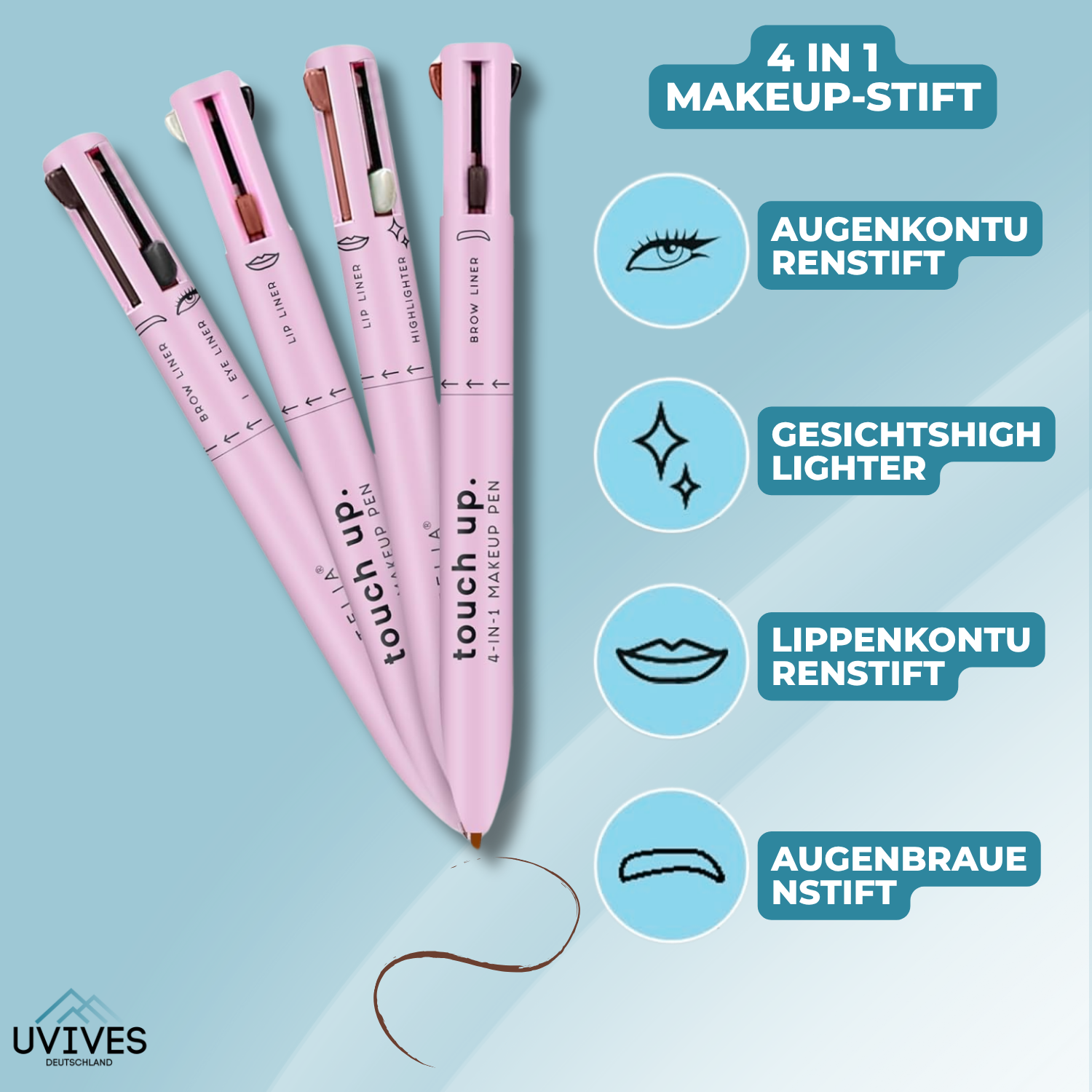 BeautyBuddy – Der vielseitige 4-in-1 Makeup-Stift für unterwegs