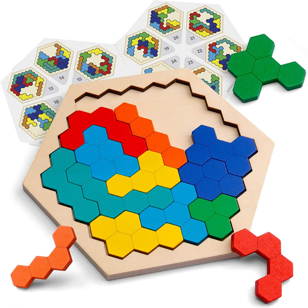 Geometric puzzle with infinite patterns