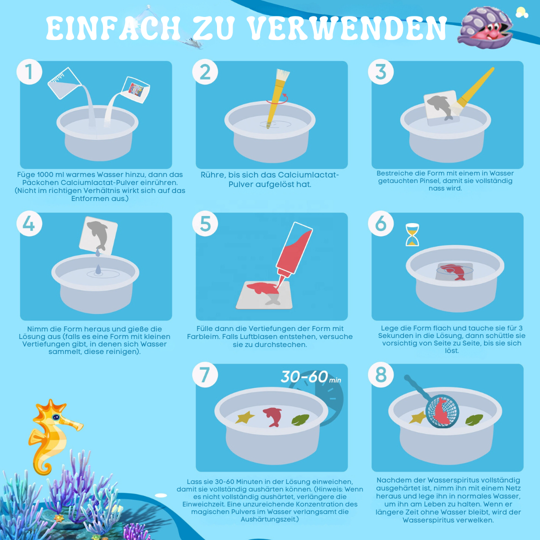 Farbige Wasserwelt – Kreatives Lernset für Kinder