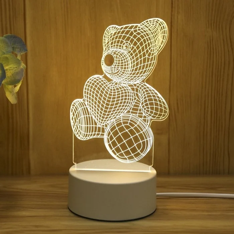 3D Illusionslicht mit USB-Anschluss für zauberhafte Akzente