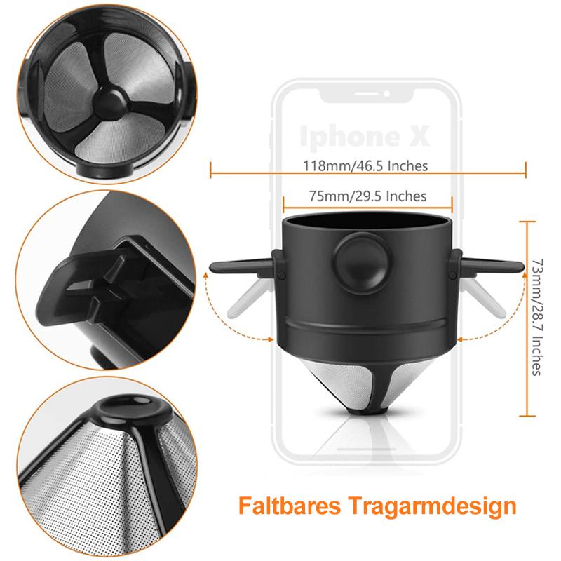 Kaffeegenuss To Go - Edelstahl Filterbecher für perfekten Kaffee