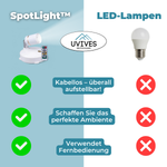 Cordless LED Light – Dimmable with Remote Control
