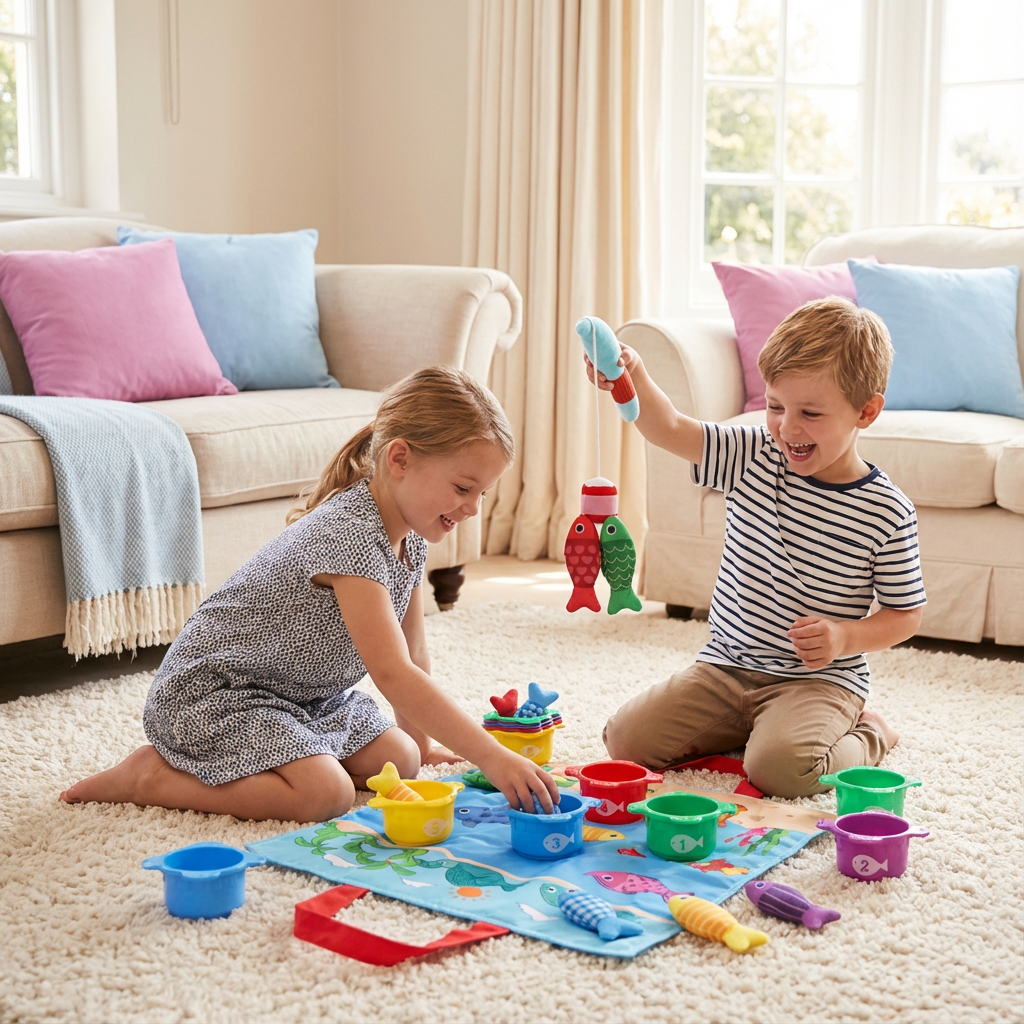Montessori-Style Plush Fish Pond Children's Toy