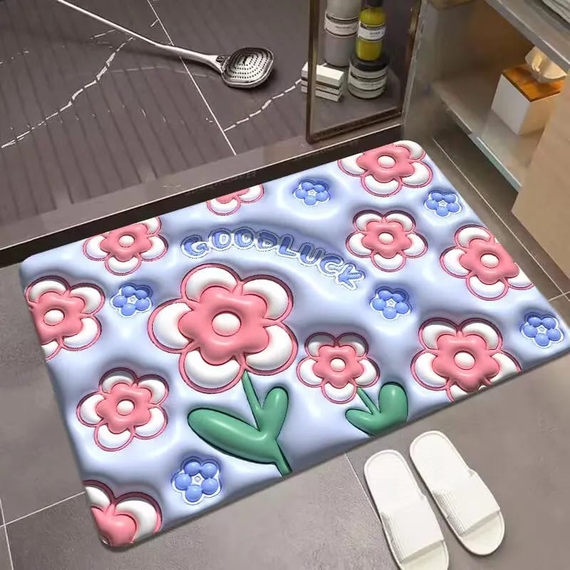 3D Antirutsch- und Wasserabsorbierende Badezimmermatte AquaGuard