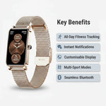 Elegant Smartwatch with Fitness Tracking and Notifications