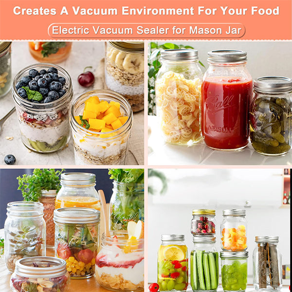 Electric vacuum sealer for canning jars