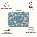 Wasserabweisende Kosmetiktasche mit Haken und Fächern für Reisen