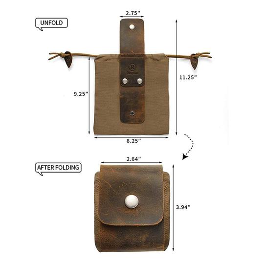 Leder- und Canvas-Bushcraft-Tasche