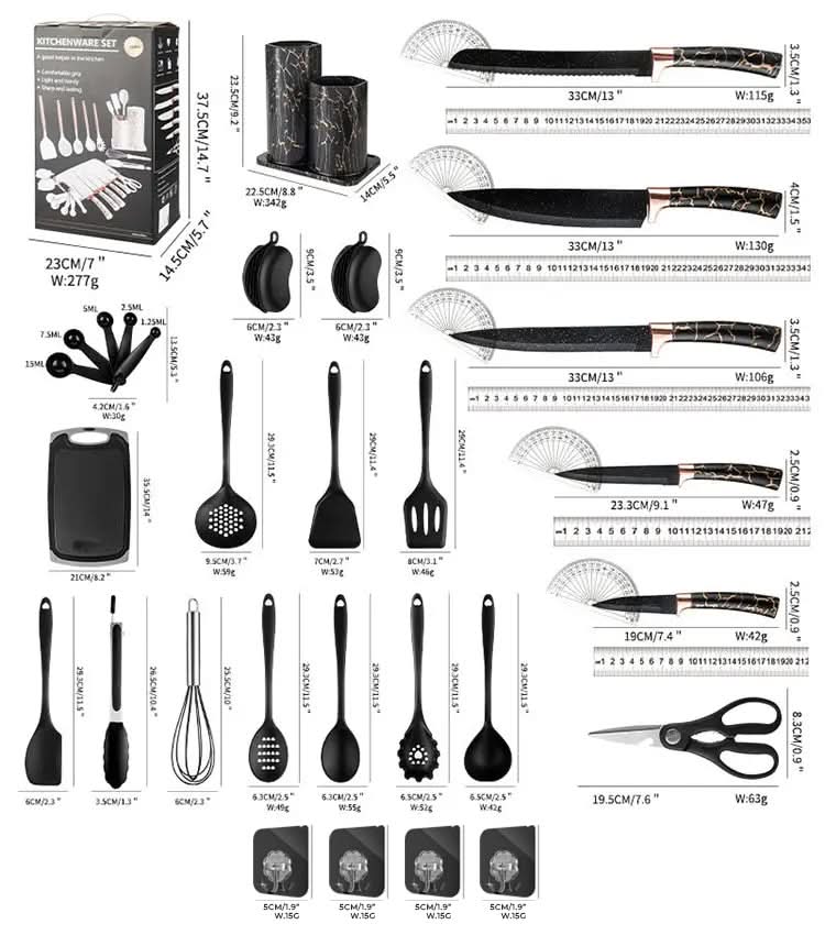 Kitchen Professional | 29-Piece Kitchen and Knife Set
