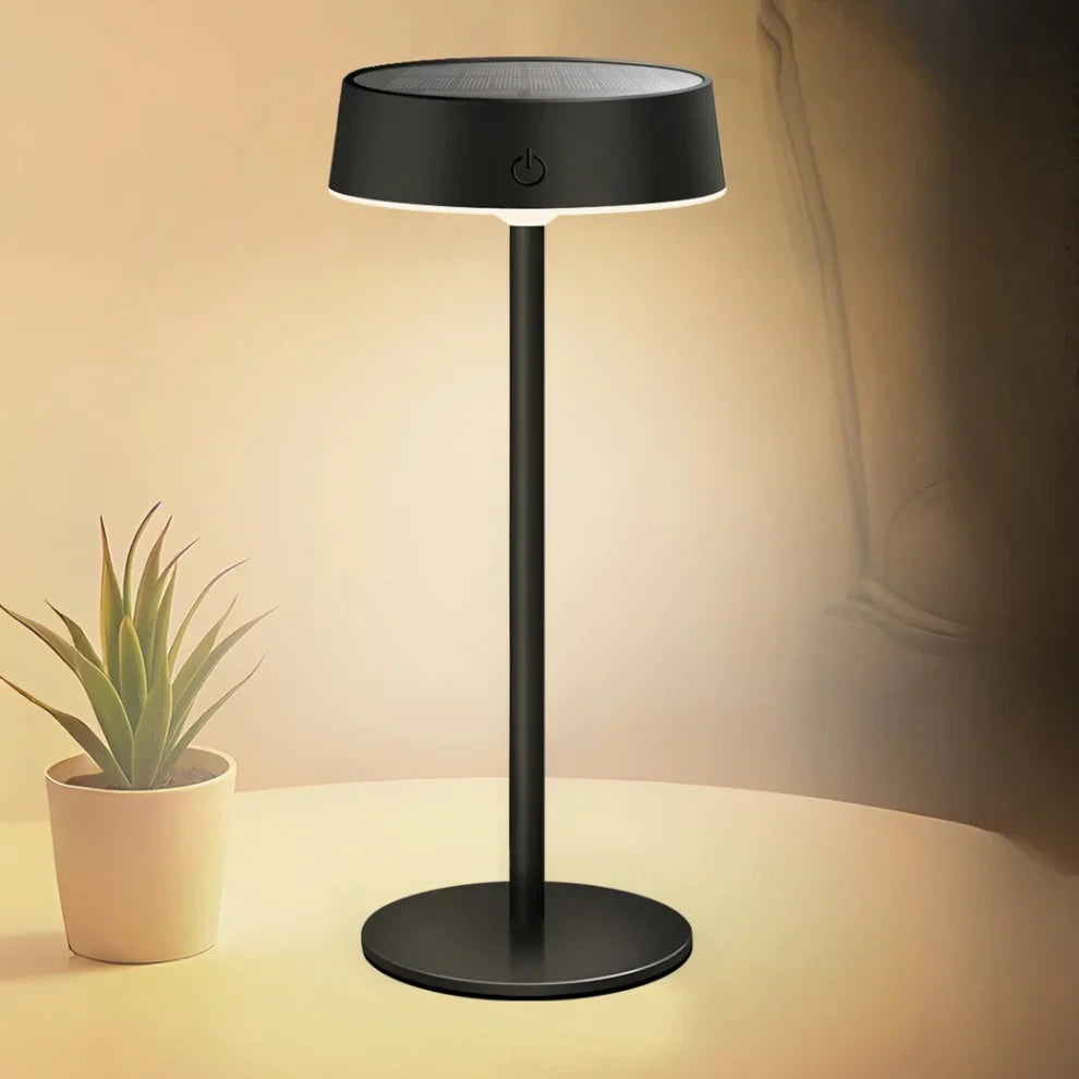 Kabellose Solar-Tischleuchte mit Dimmer und 3 Lichtfarben