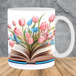 Kreative Blumige Kaffeetasse für Bücherliebhaber – Perfektes Geschenk