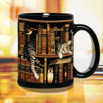 Bücherregal aus Keramik – Geschenk für Katzen- und Buchliebhaber