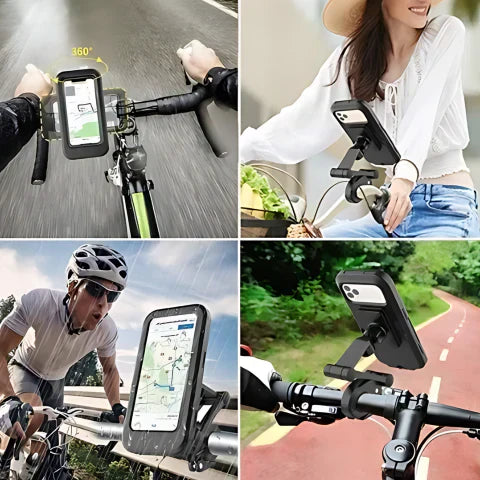Waterproof Phone Holder for Bicycles – 360° Rotatable in Rain