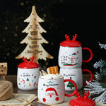 Christmas mugs with festive design
