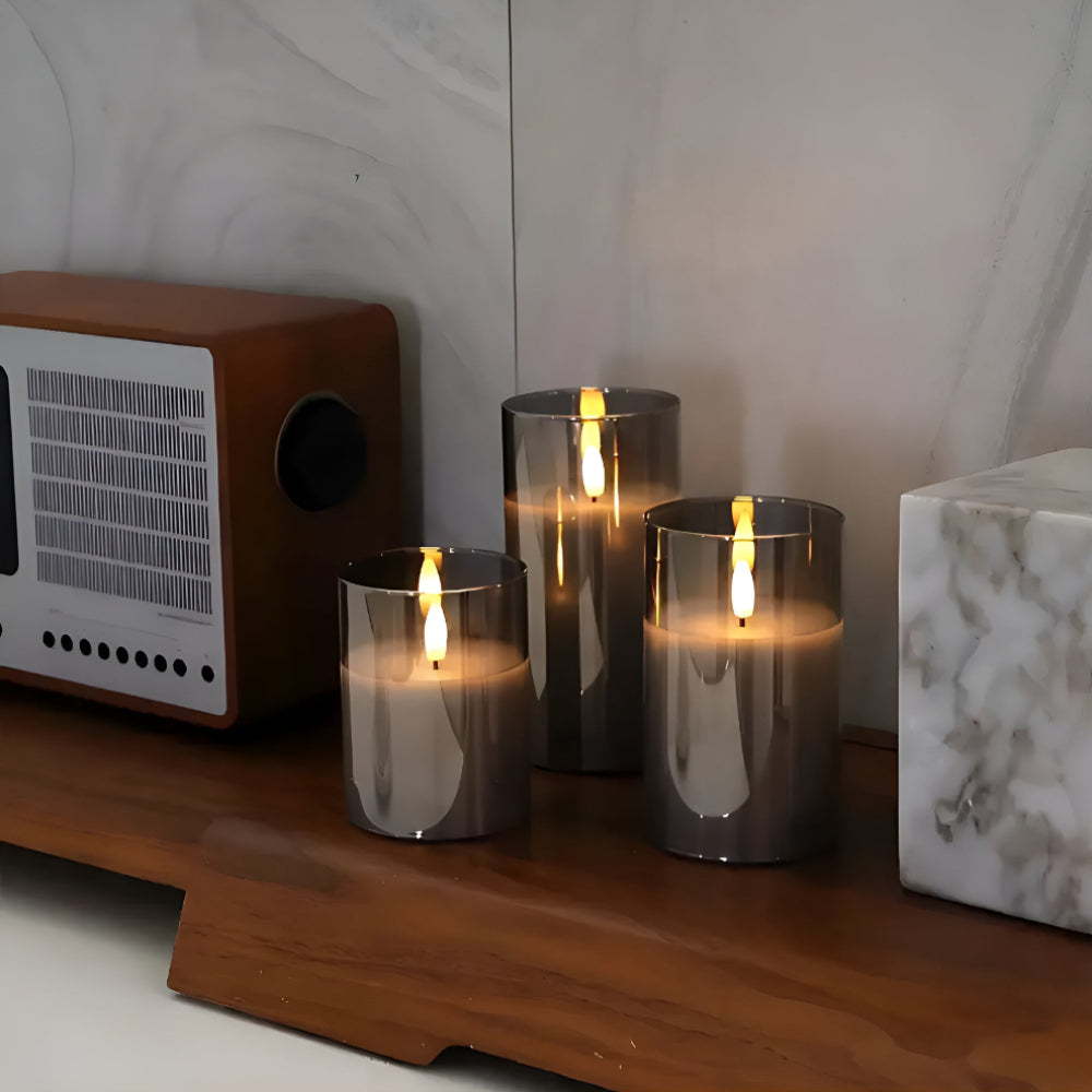 Flameless 3D LED Candles in a Set | LuminaGlow