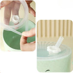 Drinking cup for children with integrated straw