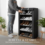 Shoe Cabinet with Fabric Cover and Sturdy Steel Frame – 6 or 8 Compartments