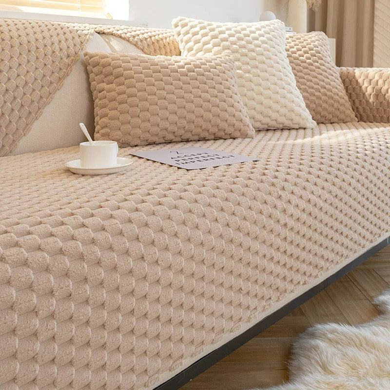 Warm and Stylish Sofa Throw with Non-Slip Backing