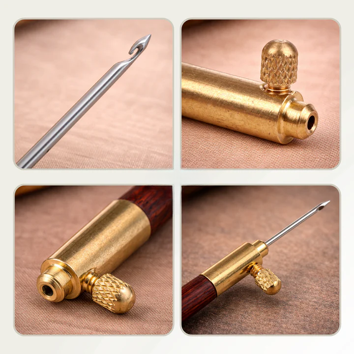 Practical Set for Tambour Embroidery Needles with Interchangeable Needles