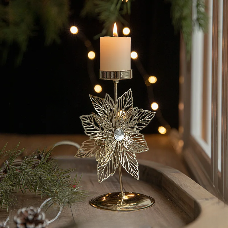 Christmas Candle Holders - Star and Christmas Tree Design for Festive Decor