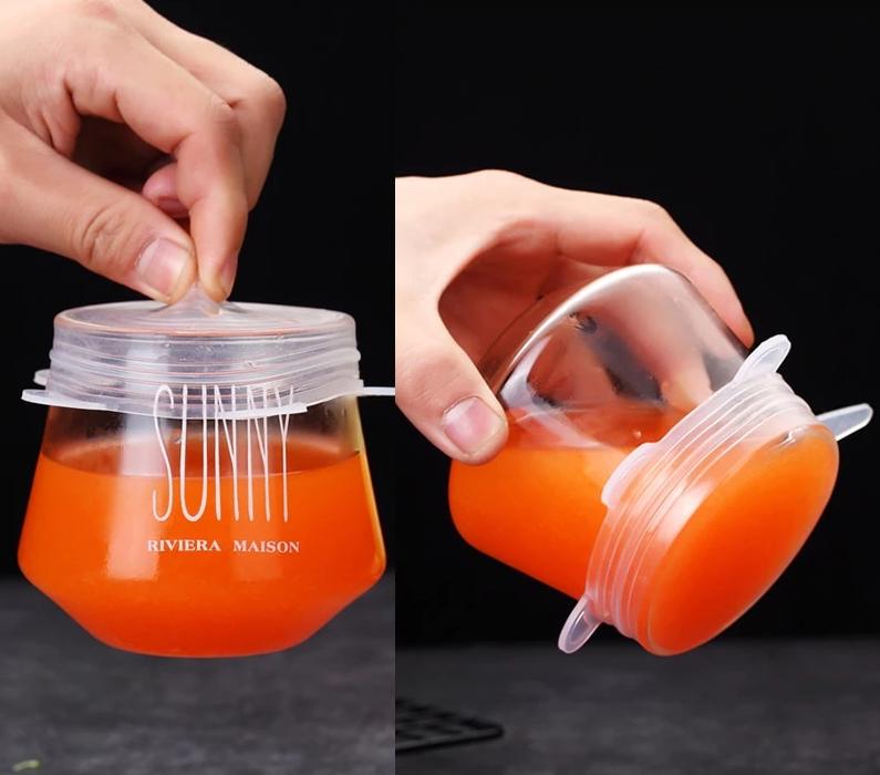 6 Reusable and Stretchable Silicone Tank Lids