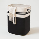 Spacious cotton rope laundry basket with practical handles