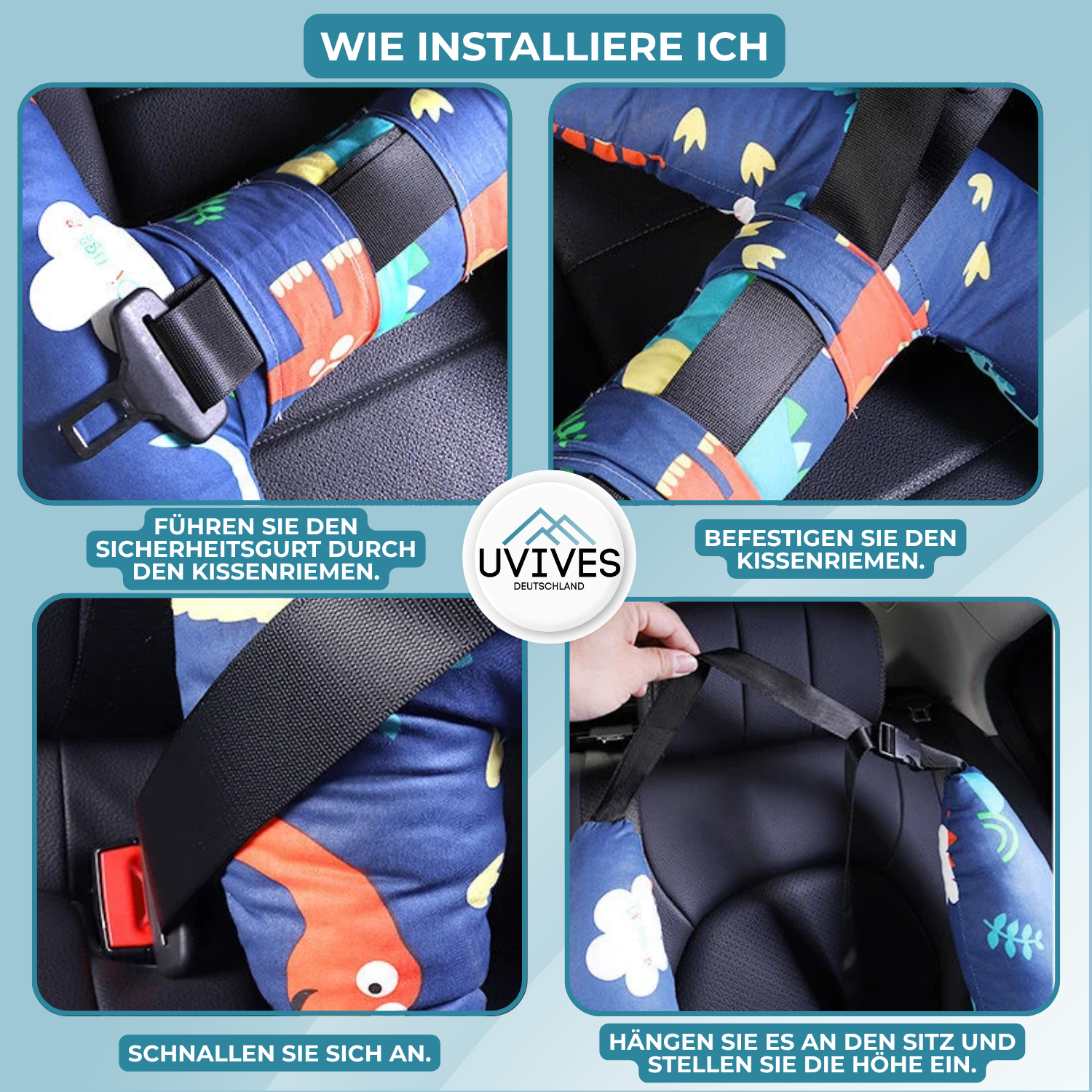ReiseTraum - Ergonomisches Kissen für Kinder im Auto