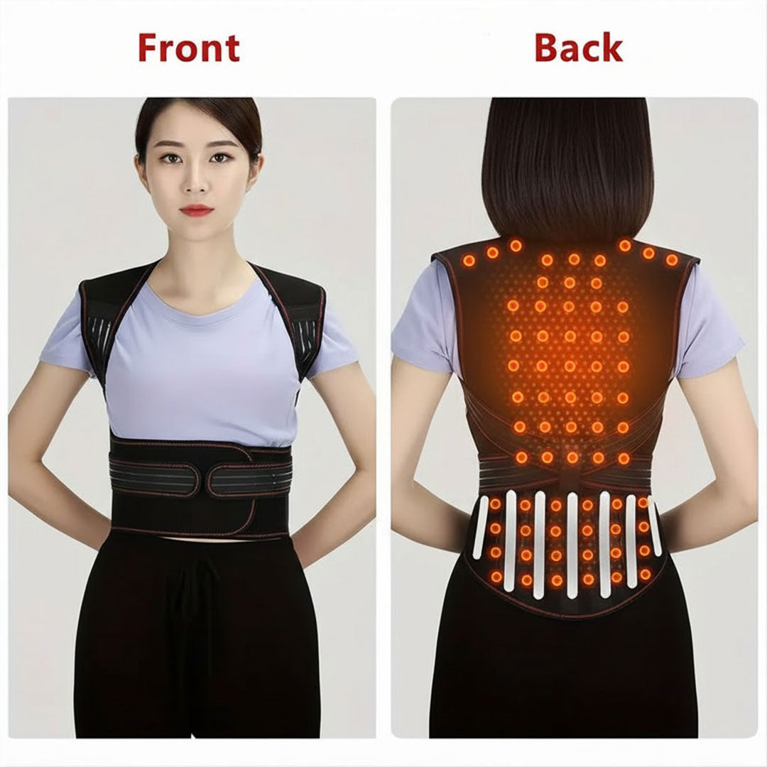 Ergonomic Back Support Belt with Magnetic Field - Adjustable Fit
