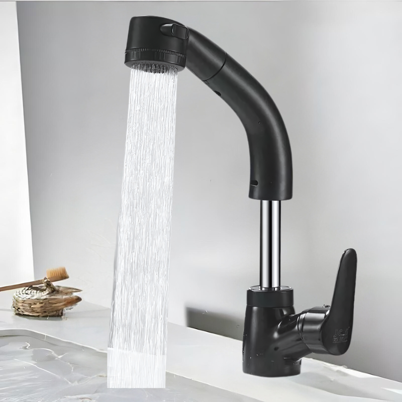 Eleganter Wasserhahn mit flexiblem Auslauf für Ihr Bad