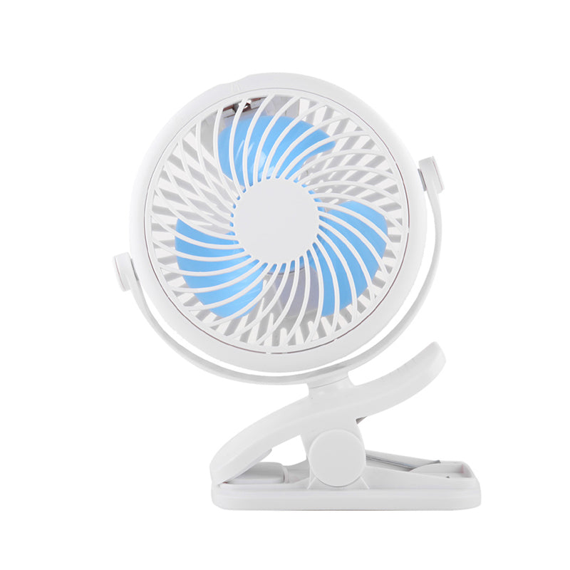 Portable Clip-On Fan with 360° Rotation – USB & Rechargeable Battery