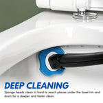 Toilet Brush with Disposable Sponge Heads – Hygienic Cleaning System