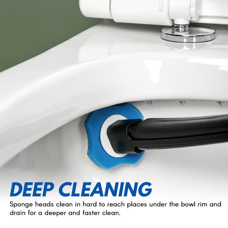Toilet Brush with Disposable Sponge Heads – Hygienic Cleaning System