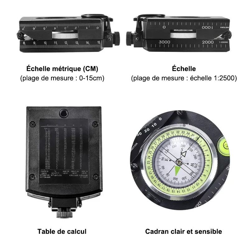 Multifunctional Military Navigation Compass