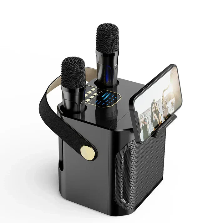 Tragbarer Bluetooth-Lautsprecher mit 360° Surround – Karaoke-Box